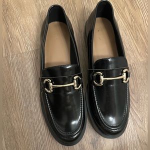 Black loafers